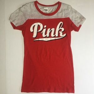 VS Pink Red Short Sleeve Tee
